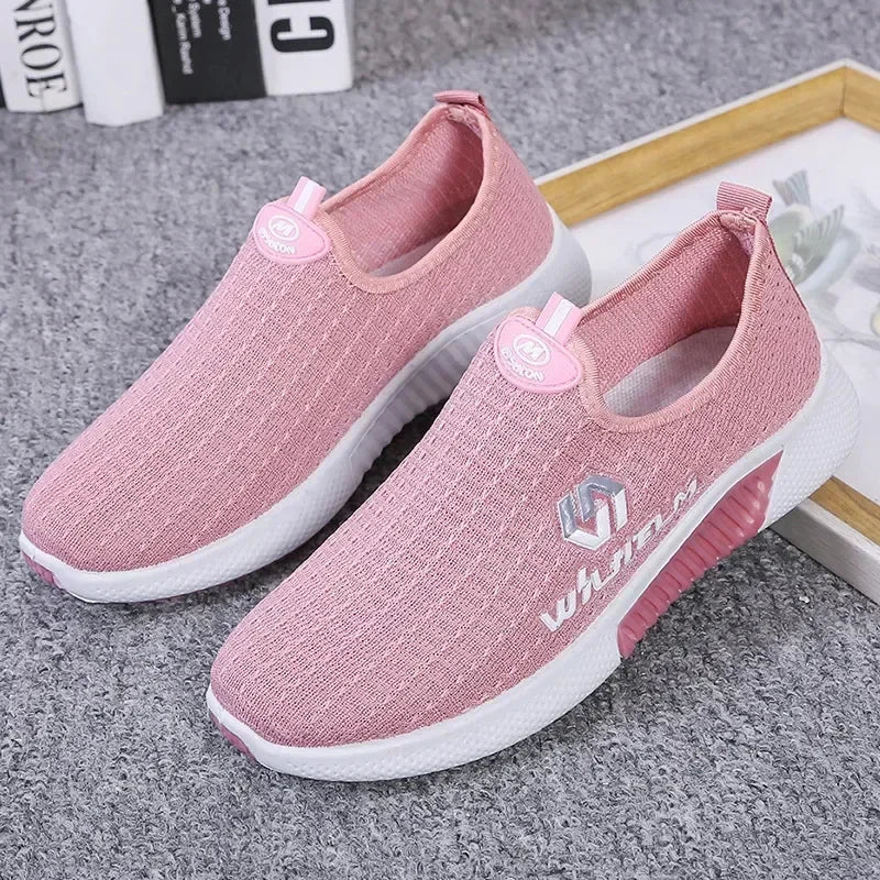 Women's Breathable Mesh Tennis Sneakers – Lightweight Sport Shoes