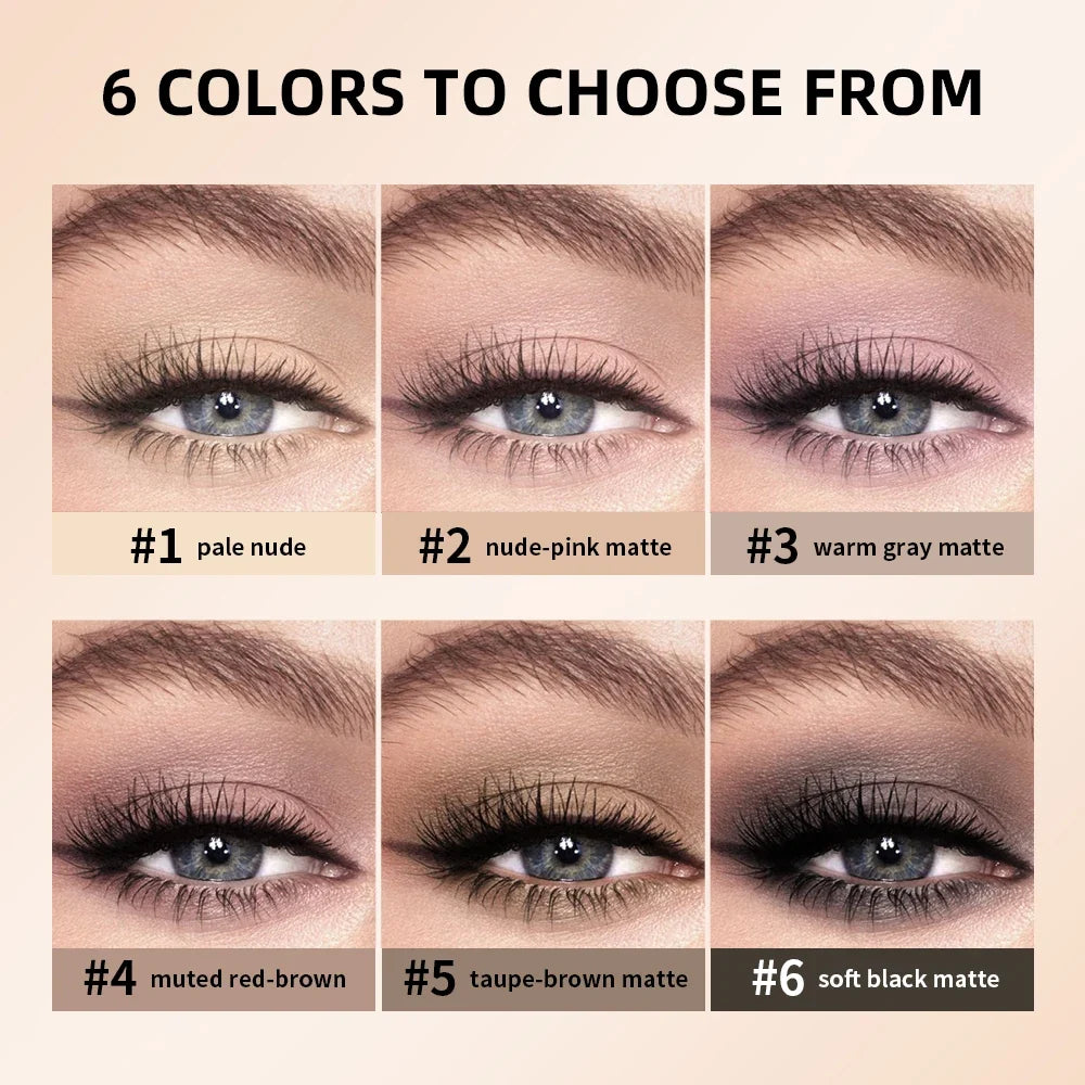 Lakerain 6-Color Matte Nude Eyeshadow Palette + Free Brush