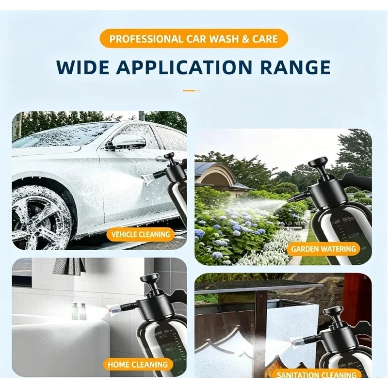 2L Hand Pump Foam Sprayer – Car Wash, Garden & Home Cleaning