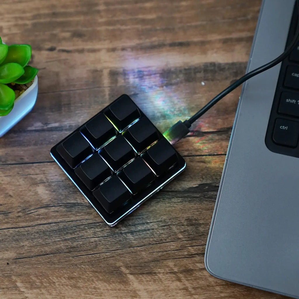 BUDI 9-Key RGB Programmable Macro Mechanical Keypad | USB DIY