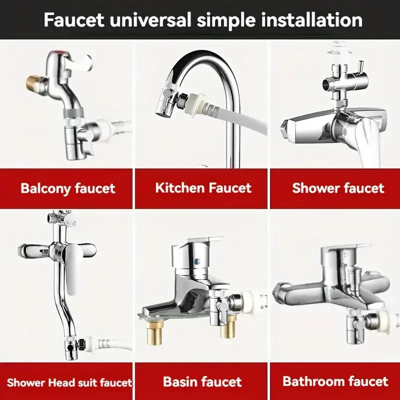 3-Way Faucet Diverter | Zinc Alloy, Silver Finish – YANKE