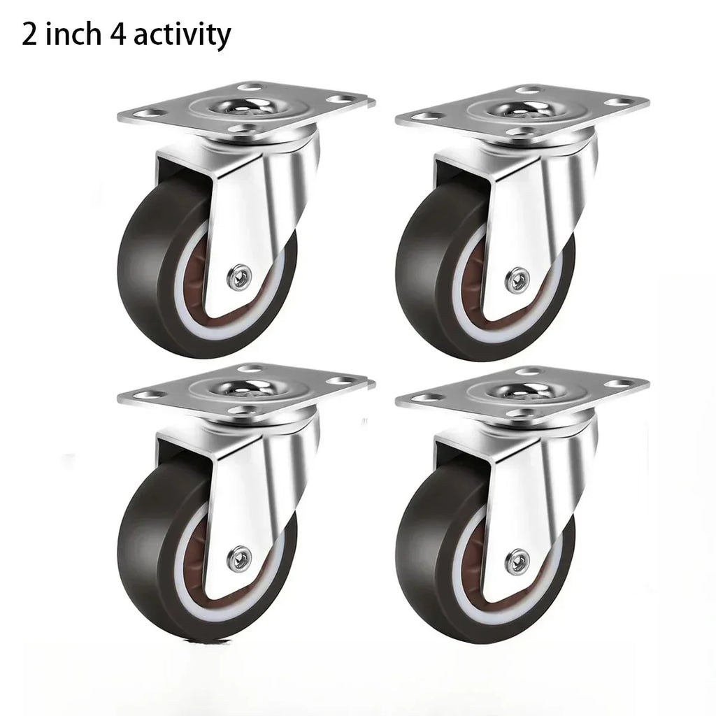 2 Inch Heavy Duty Rubber Furniture Caster Wheels – Set of 4
