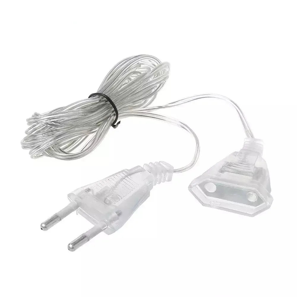 Transparent EU Plug Extension Cord for Fairy & LED String Lights