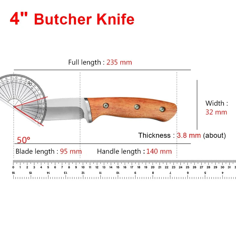 InLeung Hand Forged Boning Knife – 9.5" Stainless Steel Chef Blade
