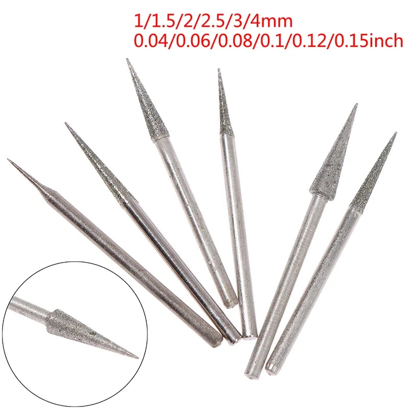 6-Piece Diamond Grinding Burr Set 1–4mm | Engraving Carving Bits