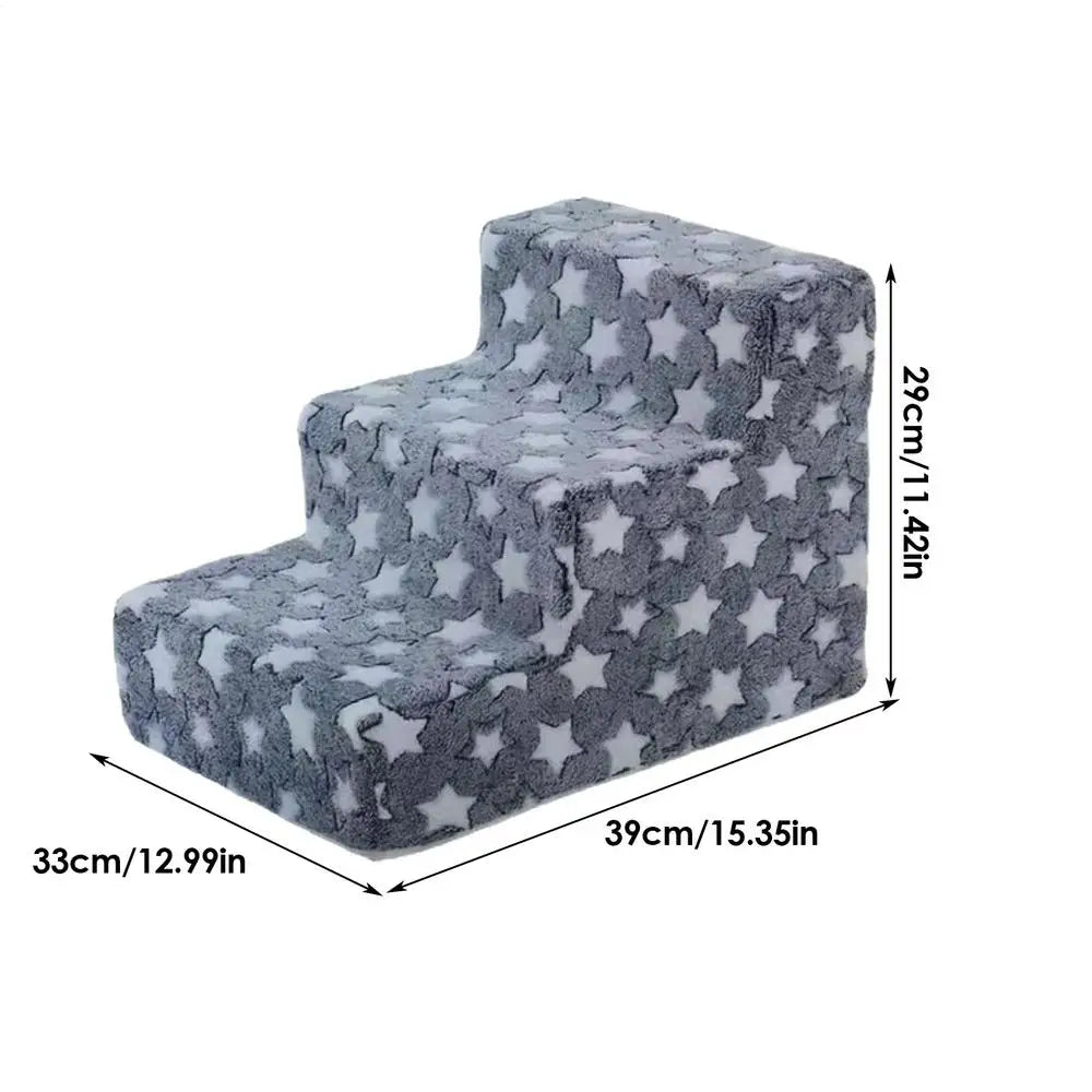 Dog Steps Bed 3 Non-slip Cat Stairs Ramp Couch Removable Ladder