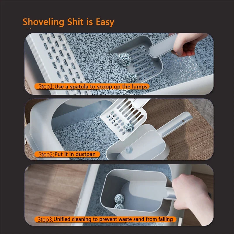KEMORELA Self-Cleaning Cat Litter Scoop & Kitty Shovel