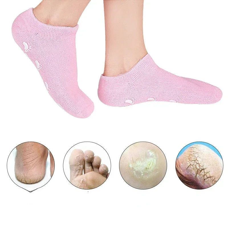 Reusable Spa Gel Socks – Moisturizing Exfoliating Foot Care