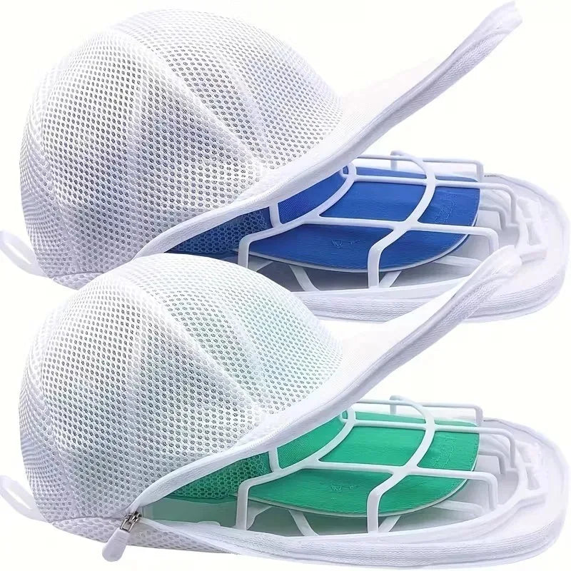 Hat Washing Bag Rack Mesh Baseball Cap Cleaning Hanging Clothe