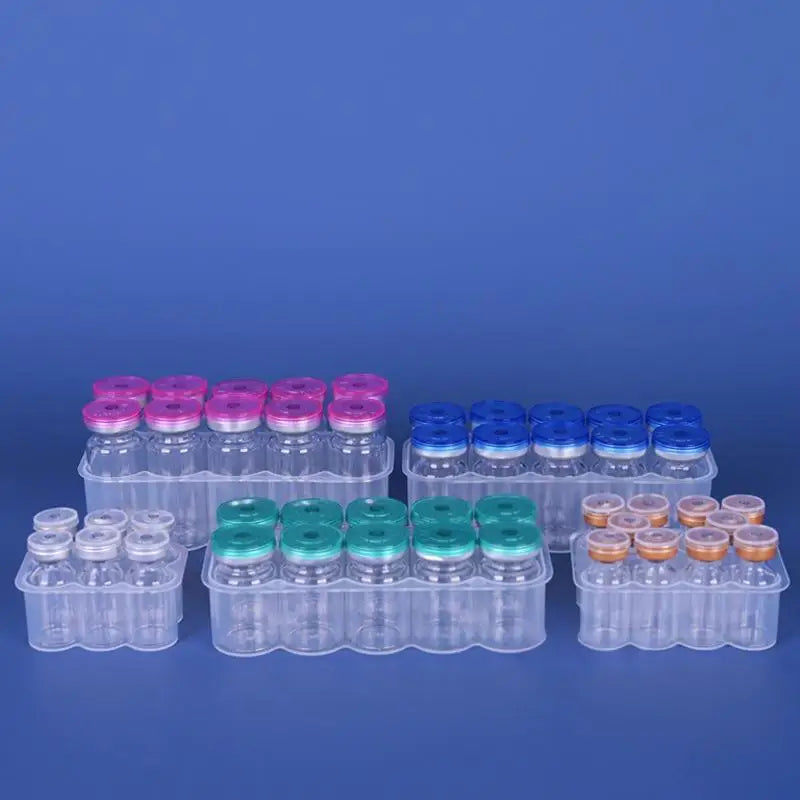 5-Pack Stackable Microtube Vial Storage Box | 3–10mL Clear Case