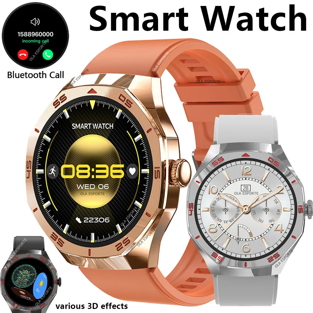 2025 Smart Watch Men Women AMOLED HD Screen GPS Tracker Bluetooth