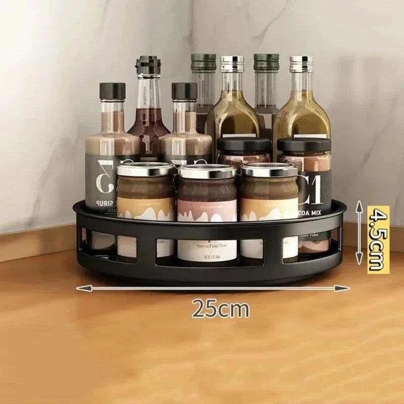 360° Rotating Spice Rack & Kitchen Organizer Shelf