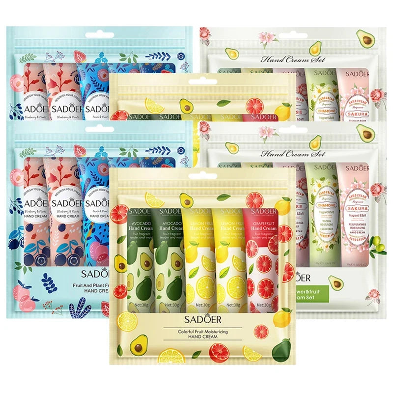 SADOER 15-Pc Avocado Sakura Hand Cream Set – Moisturizing