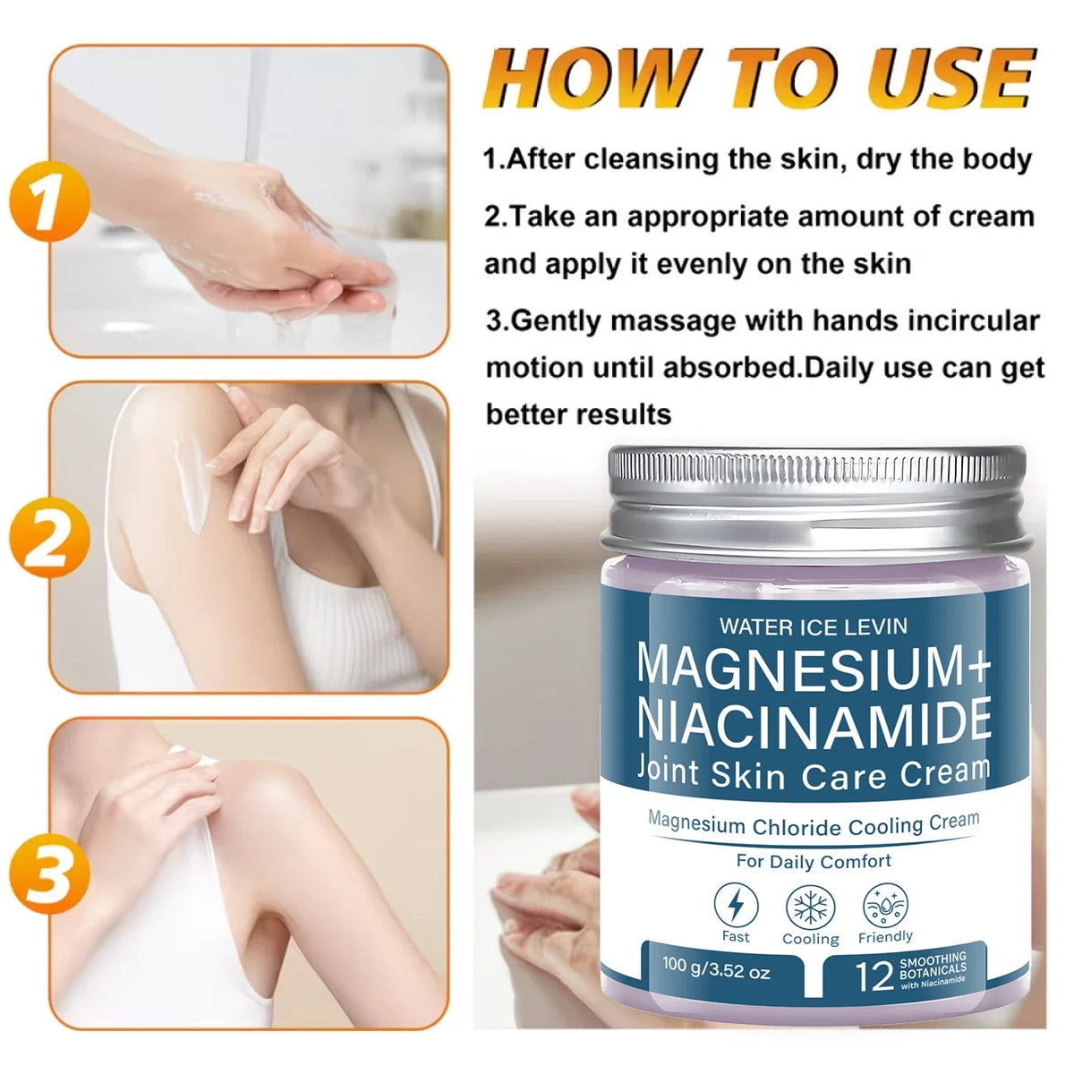 Magnesium Chloride Body Cream – Niacinamide & Bee Venom 100g