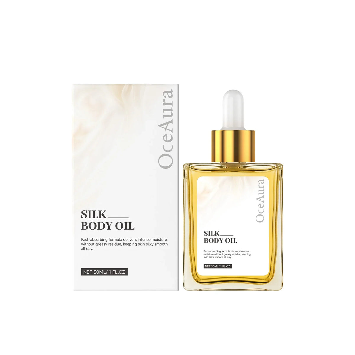 OceAura Dry Silk Body Oil – Non-Greasy Moisturizing & Exfoliating