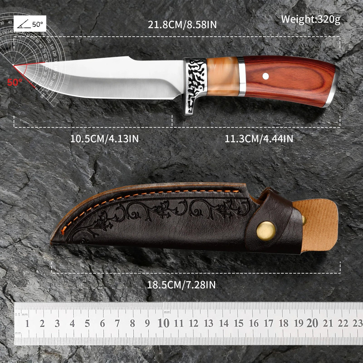 PLYS Chef Boning Knife – Stainless Steel & Wooden Handle
