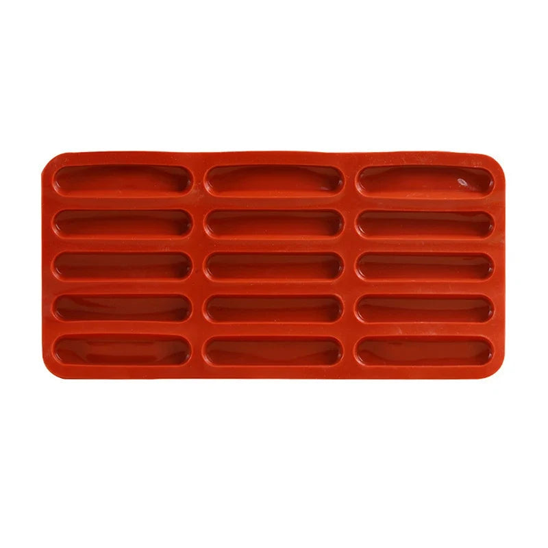 Silicone Finger Cookie Mold – 15-Cavity Non-Stick Ladyfinger Baking