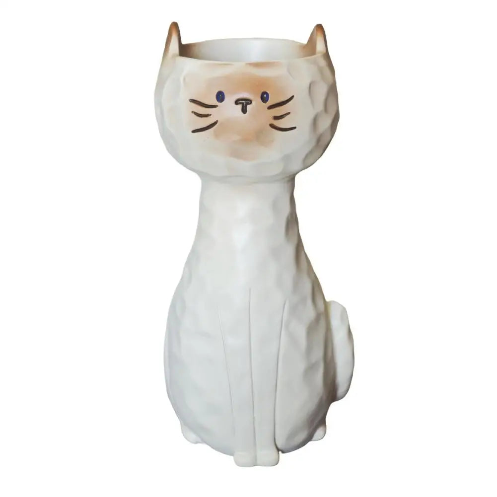 Siamese Cat Resin Flower Vase | Cute Desktop Plant Pot Decor