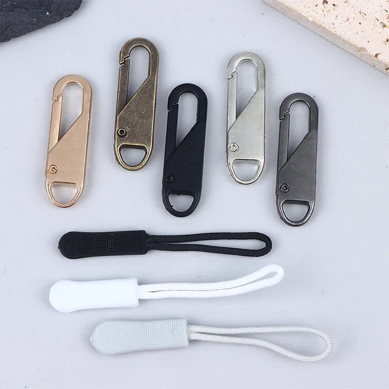 Metal Replacement Zipper Pulls & Cord Extenders – 5/10/20 Pack