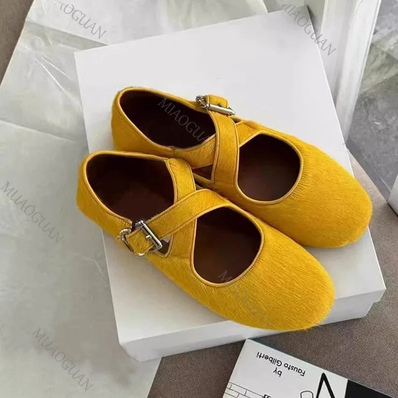 Women's Ballet Flats – Soft PU Leather Slip-On Dress Shoes