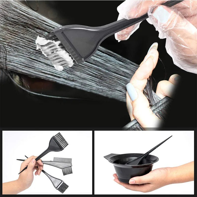 4-Piece Professional Hair Dye Kit – Bowl, Brush & Color Tools