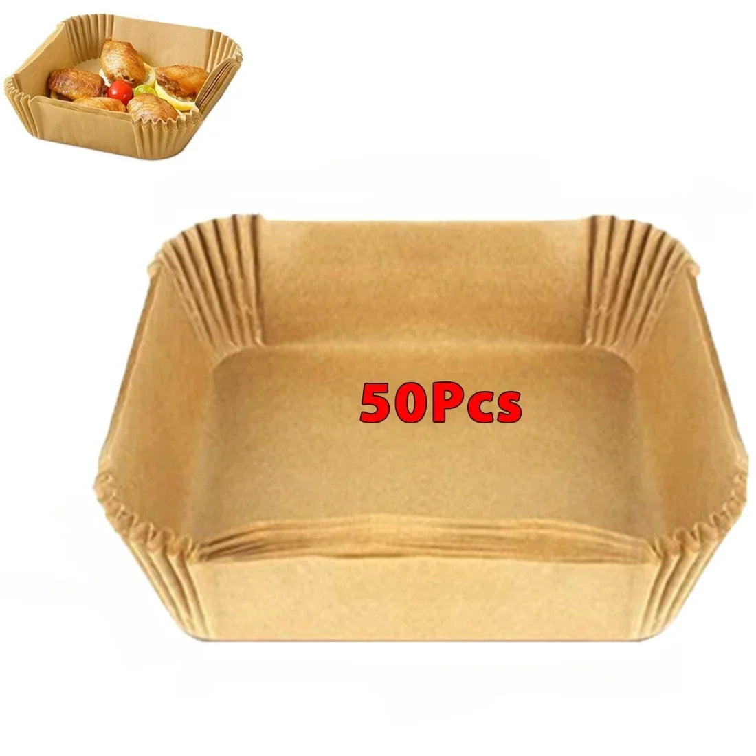 Air Fryer Parchment Paper Liners 30/50 Pcs | Non-Stick Baking Mats