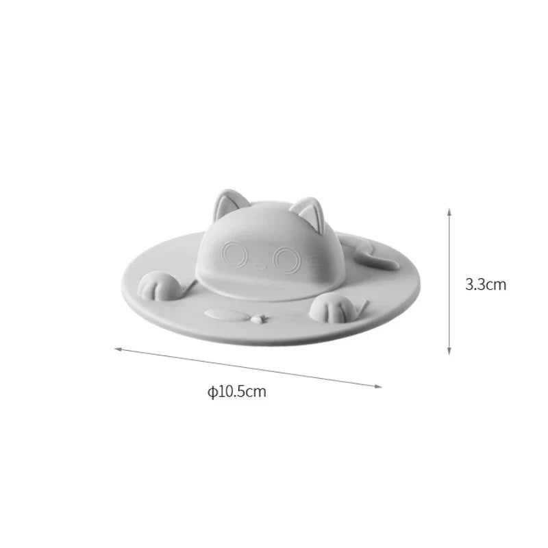 3D Cat Head Silicone Cup Lid – Dustproof & Leak-Proof