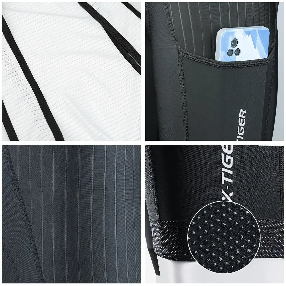 X-TIGER Men's Cycling Bib Shorts with Pockets – MTB & Road