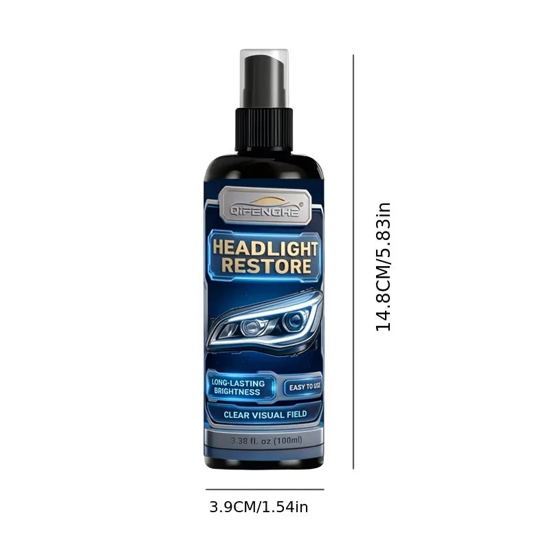 Car Headlight Restoration Kit – Restore Spray & Polish 100ml