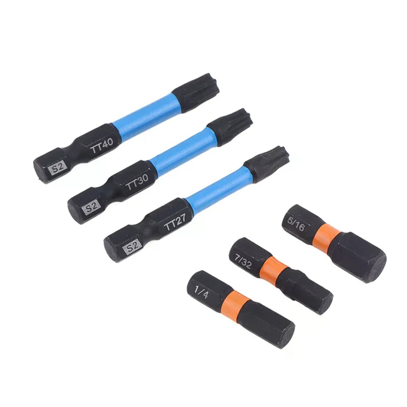 S2 Steel Star Impact Drill Bits 21 Hex Shank Magnetic Screwdriver