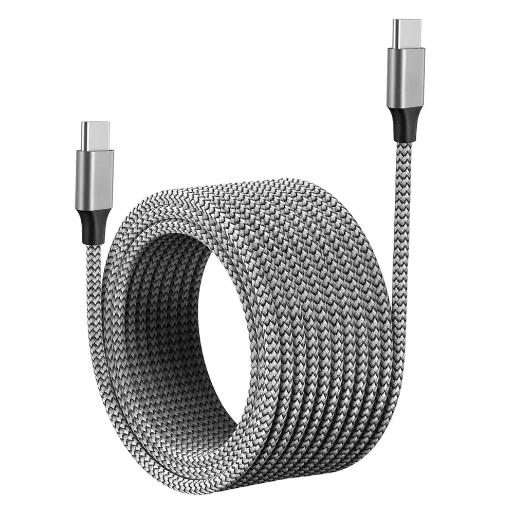 60W USB-C to USB-C Fast Charging Cable | Nylon Braided 1M–8M