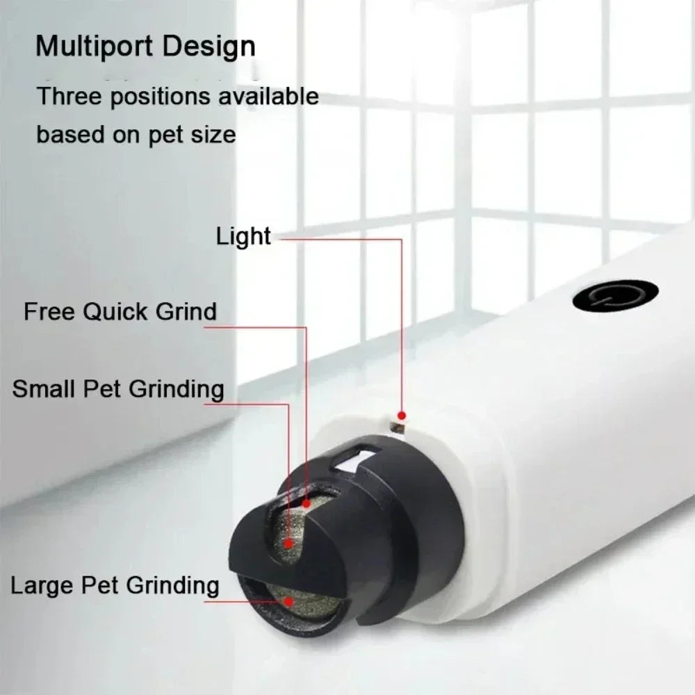 USB Rechargeable Quiet Electric Pet Nail Grinder – Dogs & Cats