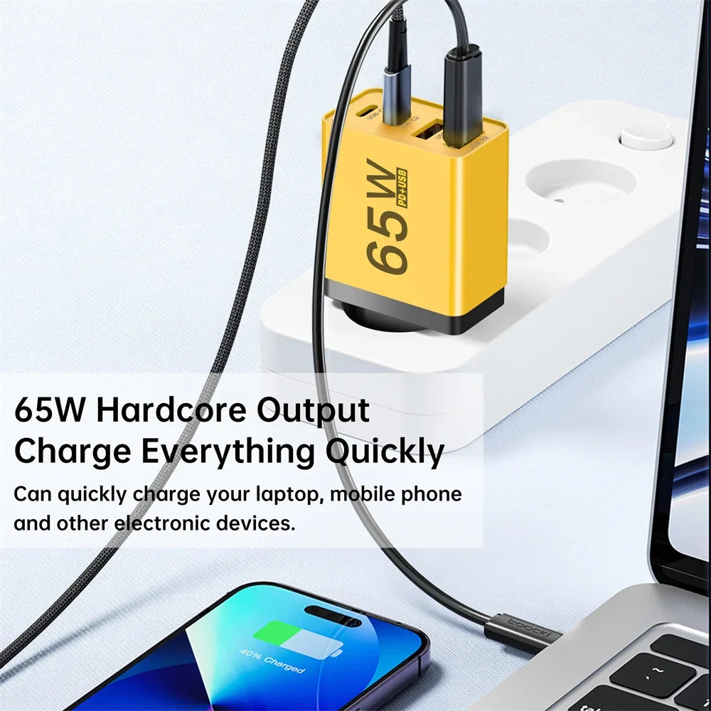 65W USB-C Fast Charger AU Plug – iPhone Samsung Xiaomi