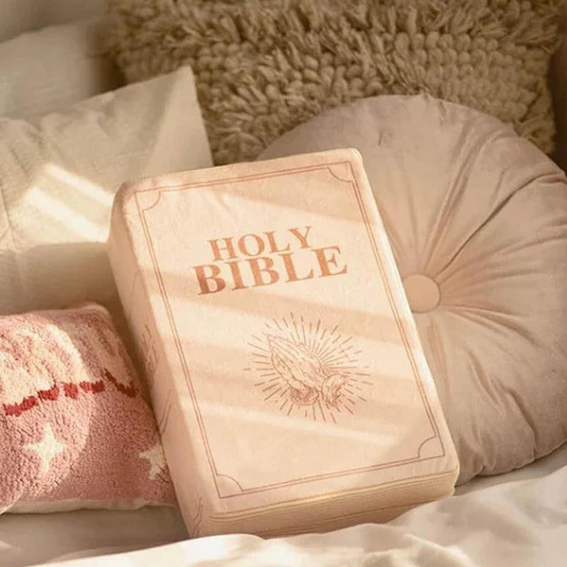 Christian Bible Verse Pillow – 1 Corinthians Book-Shaped Gift