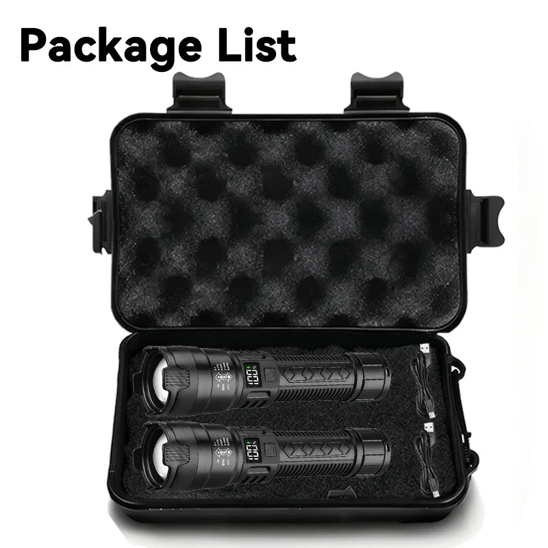 Ultra Bright 1500LM LED Flashlight | Type-C Zoom Torch