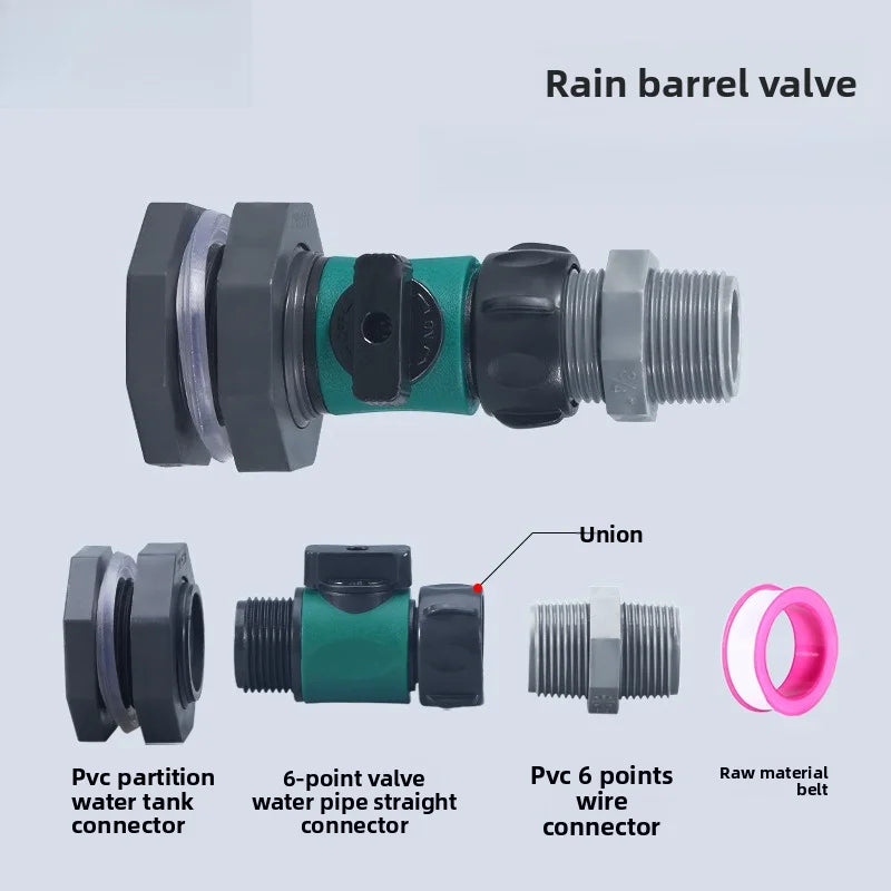 Garden Hose Inline Shut-Off Valve Quick Connector Fitting