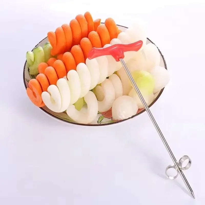 Stainless Steel Vegetable Spiral Knife Potato Carrot Cucumber Cutting