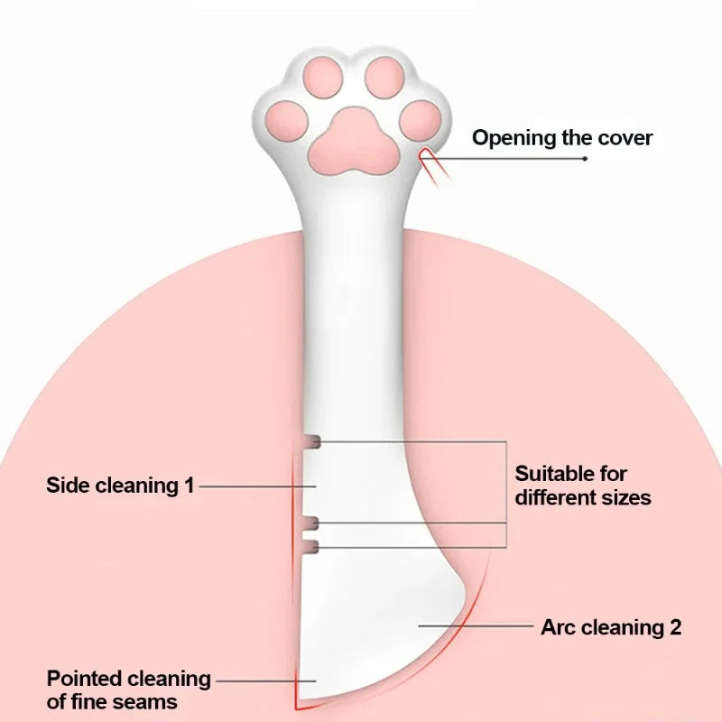 2-in-1 Cat Paw Silicone Food Scoop & Can Opener for Wet Food