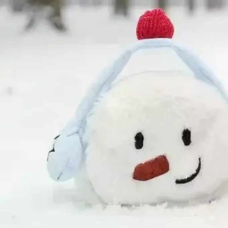 Cute Plush Snowman Coin Purse – Zippered Mini Wallet for Kids