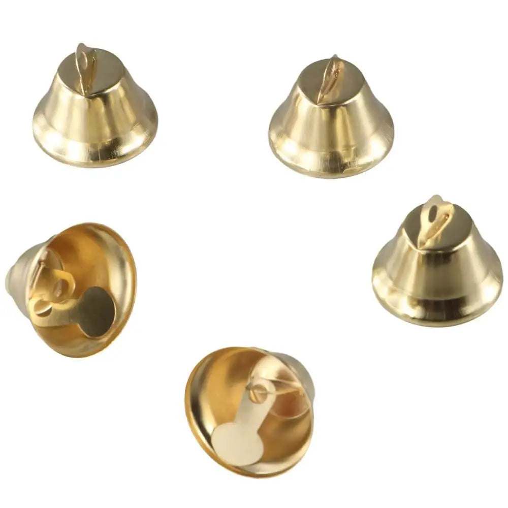 50pcs Gold Jingle Bells – Multi-Size DIY Craft & Wedding Decor