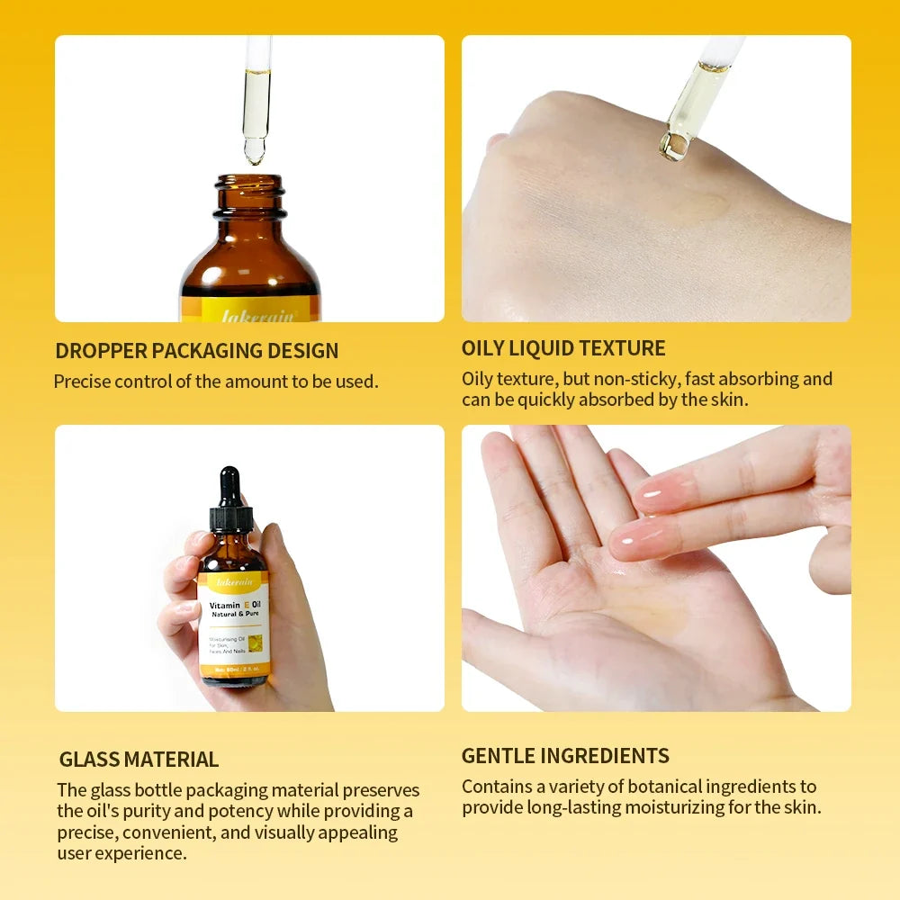 Natural Vitamin E Oil Blend – Hexane-Free Face & Body Serum