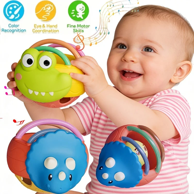 Cute Interesting Hand-held Baby Rattle ABS Material Festival Can Send