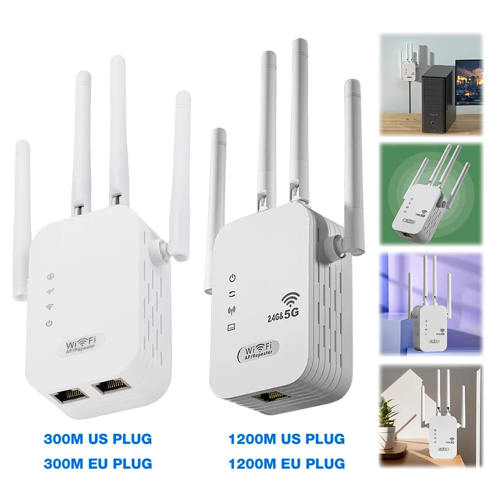 1200Mbps Wireless Wifi Repeater WAN LAN Port Dual-band 2 4GHz 5GHz