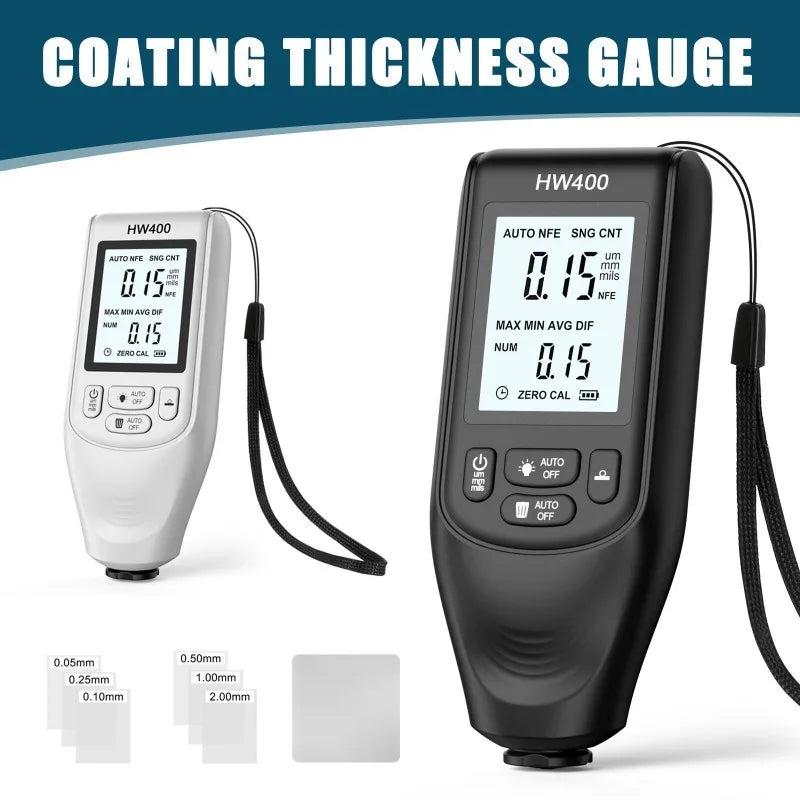 HW400 Car Paint Coating Thickness Tester – Metal Gauge