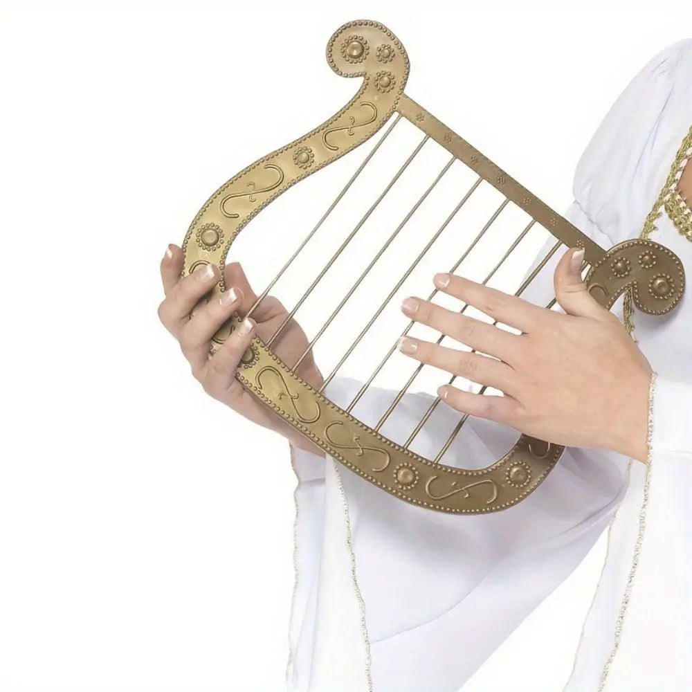 Realistic Plastic Harp Prop – Lightweight Angel Costume Accessory