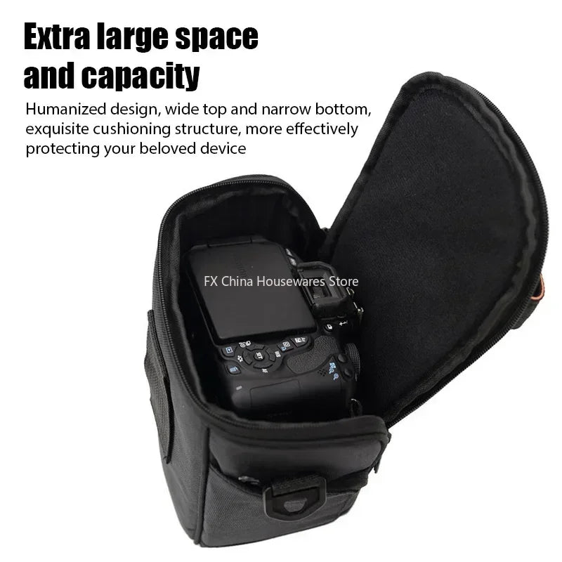 Waterproof Triangle DSLR Camera Bag – Nylon Shoulder Pouch