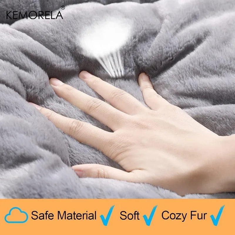 KEMORELA Soft Dog Crate Pad – Washable Anti-Slip Kennel Mat