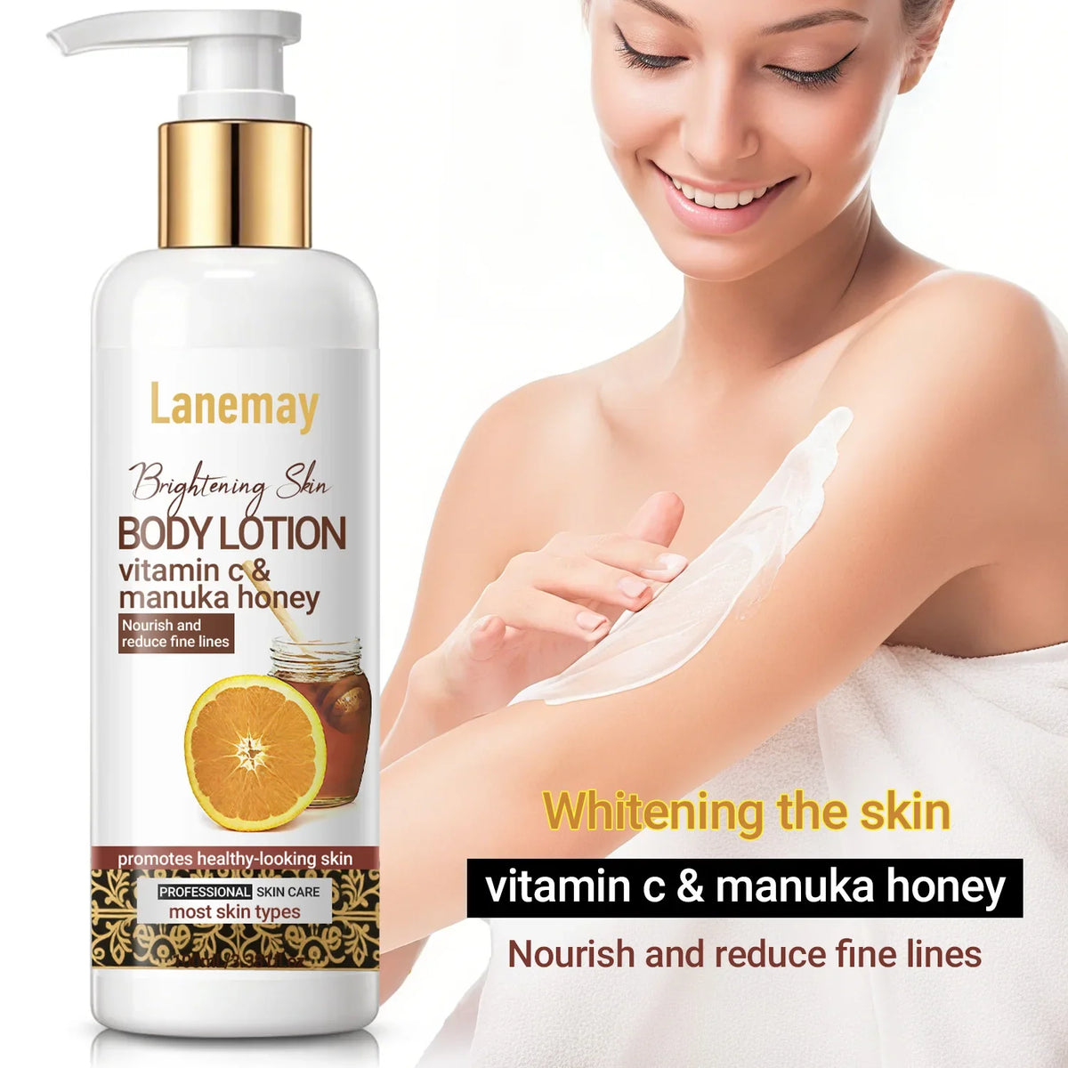 Vitamin C & Manuka Honey Body Lotion – Hydrating Cream 100ml