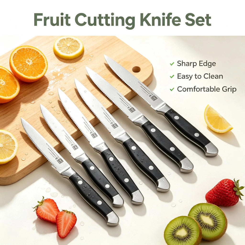 Classic Stainless Steel Steak Knife Set – Polished Handles