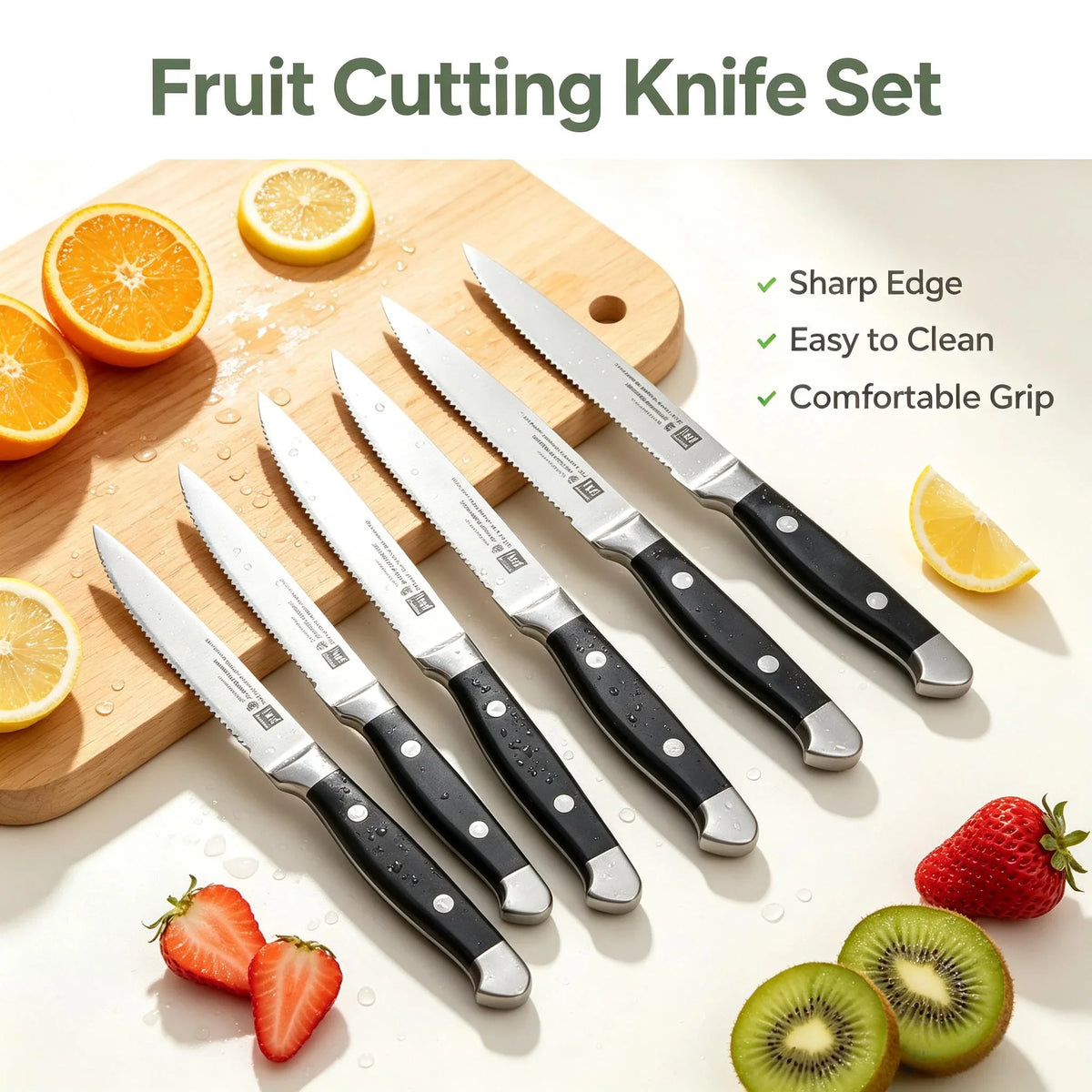 Classic Stainless Steel Steak Knife Set – Polished Handles